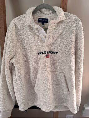 Polo by Ralph Lauren Cream Sherpa Pullover